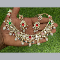Royal Kundan Jewellery Grand Polki Kundan Stone Pearl And Beads Neckalce Set