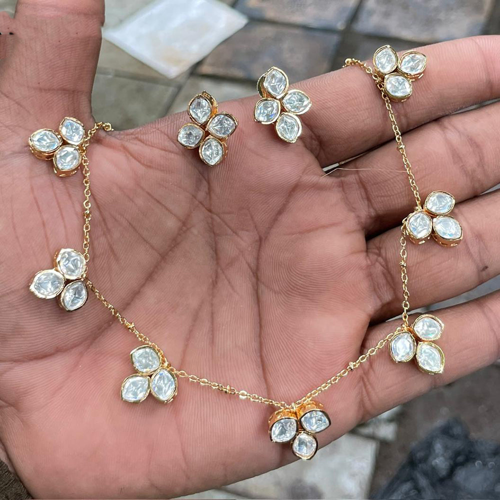 Royal Kundan Jewellery Grand Polki Kundan Stone Neckalce Set
