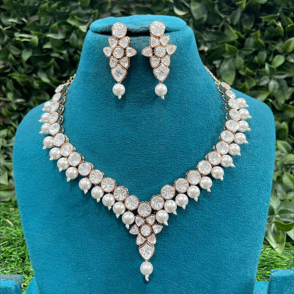 Royal Kundan Jewellery Grand Polki Kundan Stone And Beads Neckalce Set