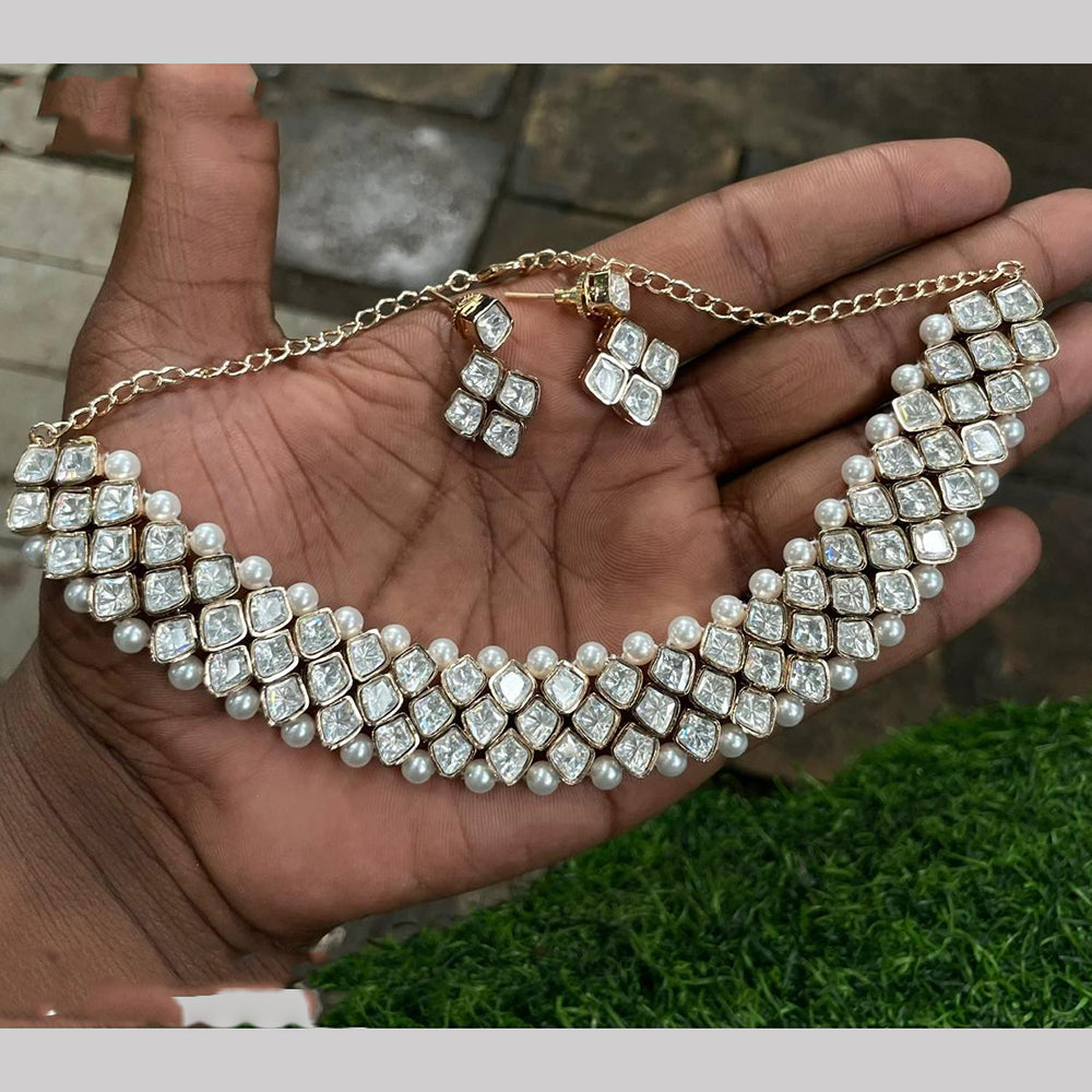 Royal Kundan Jewellery Grand Polki Kundan Stone Neckalce Set