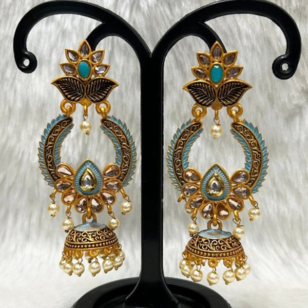 Infinity Jewels Gold Plated Jhumki Earrings