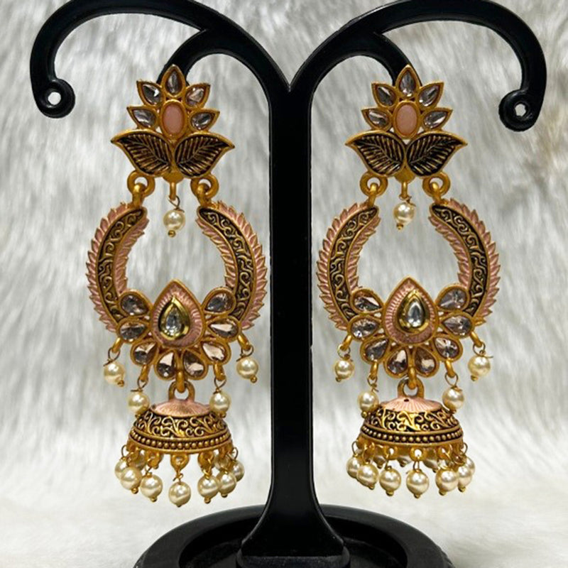 Infinity Jewels Gold Plated Jhumki Earrings