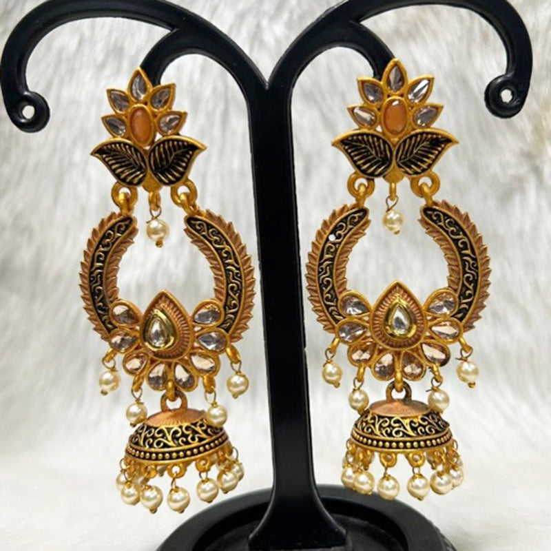 Infinity Jewels Gold Plated Jhumki Earrings