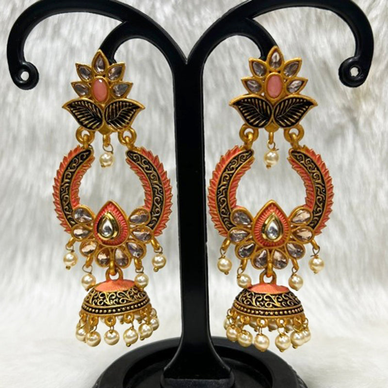 Infinity Jewels Gold Plated Jhumki Earrings