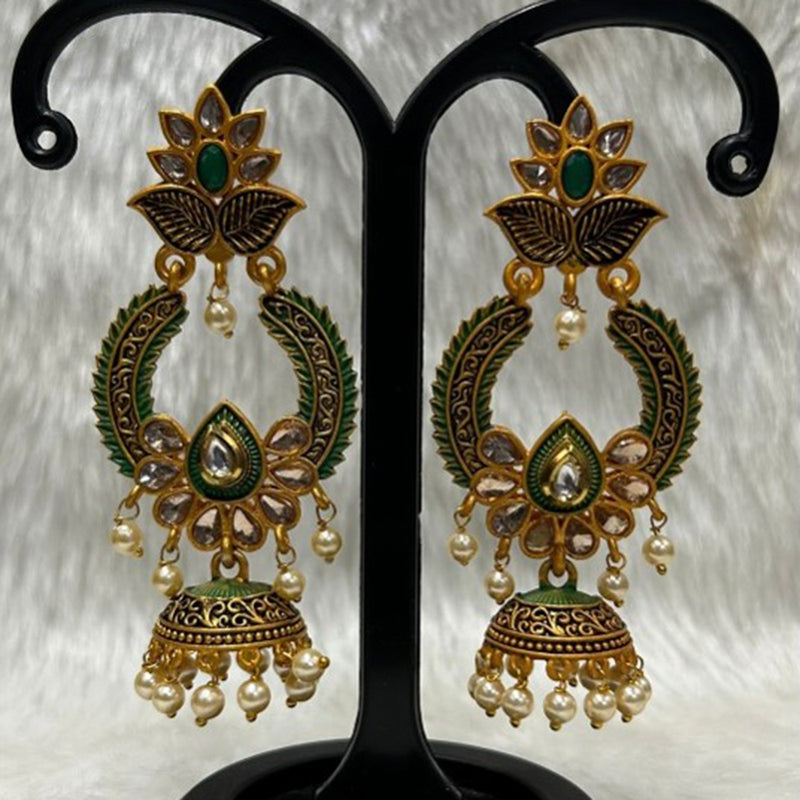 Infinity Jewels Gold Plated Jhumki Earrings