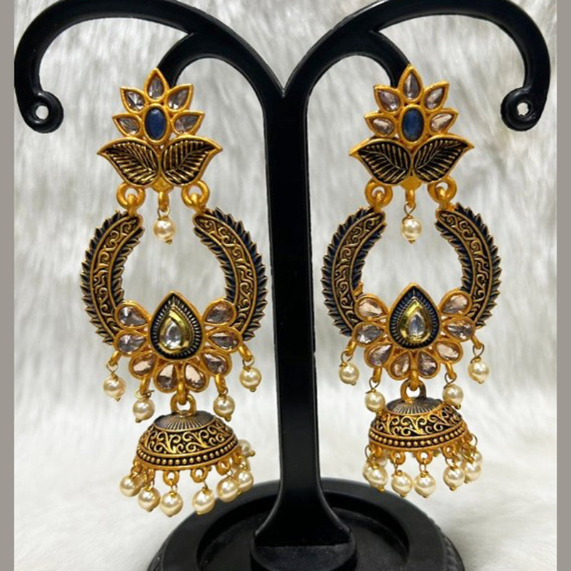 Infinity Jewels Gold Plated Jhumki Earrings