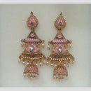 Infinity Jewels Gold Plated Crystal Stone And Meenakari Jhumki Earrings