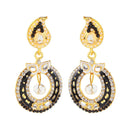 JewelMaze Meenakari & Austrian Stone Dangler Earrings (Pack Of 6)