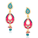 Hania Jewels Gold Plated Austrain Stone Dangler Earrings