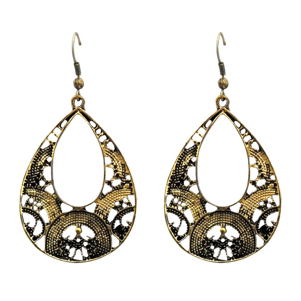Hania Jewels 2 Tone Plated Dangler Earrings