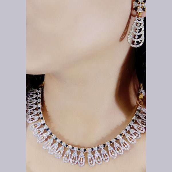 Beeji Creations American Diamonds Necklace Set