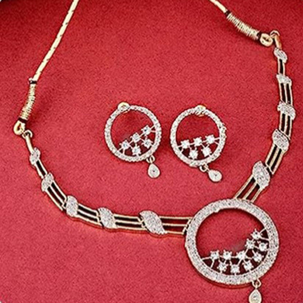 Beeji Creations American Diamonds Necklace Set