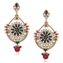 Hania Jewels Gold Plated Austrin Stone Dangler Earrings