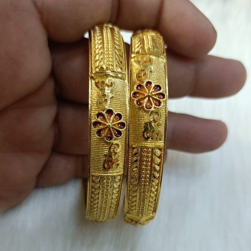 Shreenath Sales Gold Plated Meenakari Bangles Set