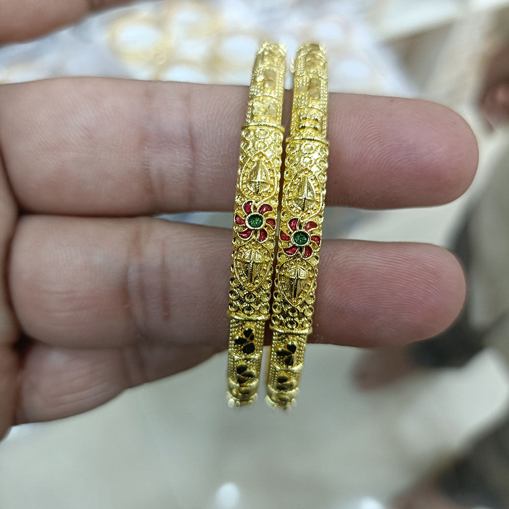 Shreenath Sales Gold Plated Bangles Set