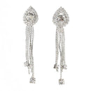 Hania Jewels Silver Plated Austrain Stone Dangler Earrings