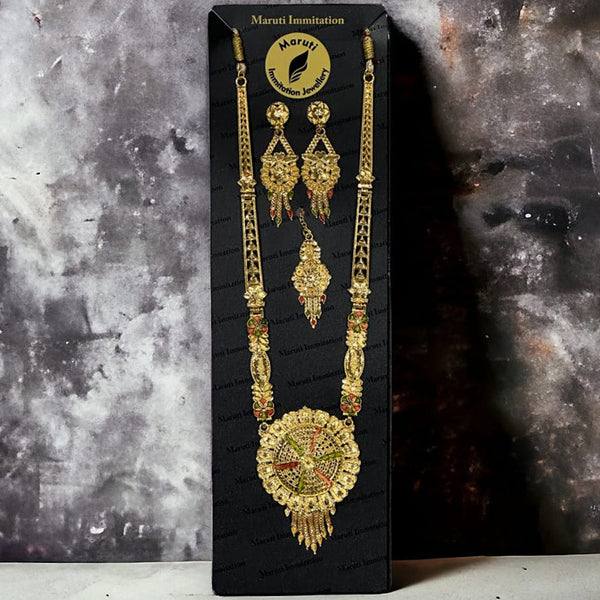 Maruti Immitation Gold Plated Meenakari Necklace Set