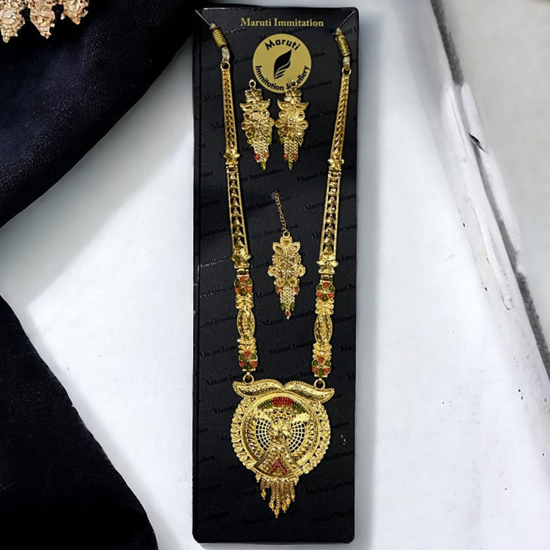 Maruti Immitation Gold Plated Meenakari Necklace Set