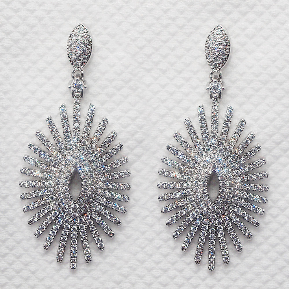 Urthn Premium Quality Cubic Zirconia Stone Dangler Earrings