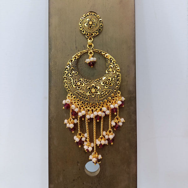 Dariyalal Sales Gold Plated Dangler Earrings