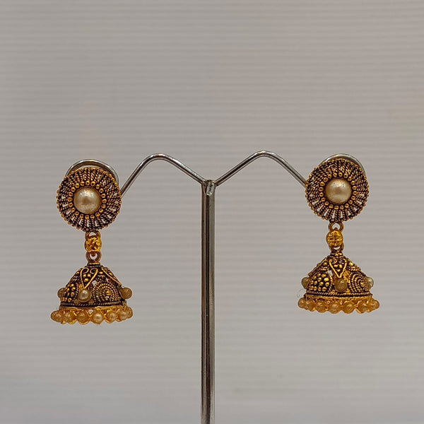 Dariyalal Sales Gold Plated Pearl Jhumki Earrings