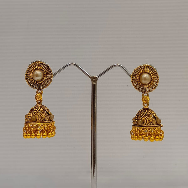 Dariyalal Sales Gold Plated Pearl Jhumki Earrings