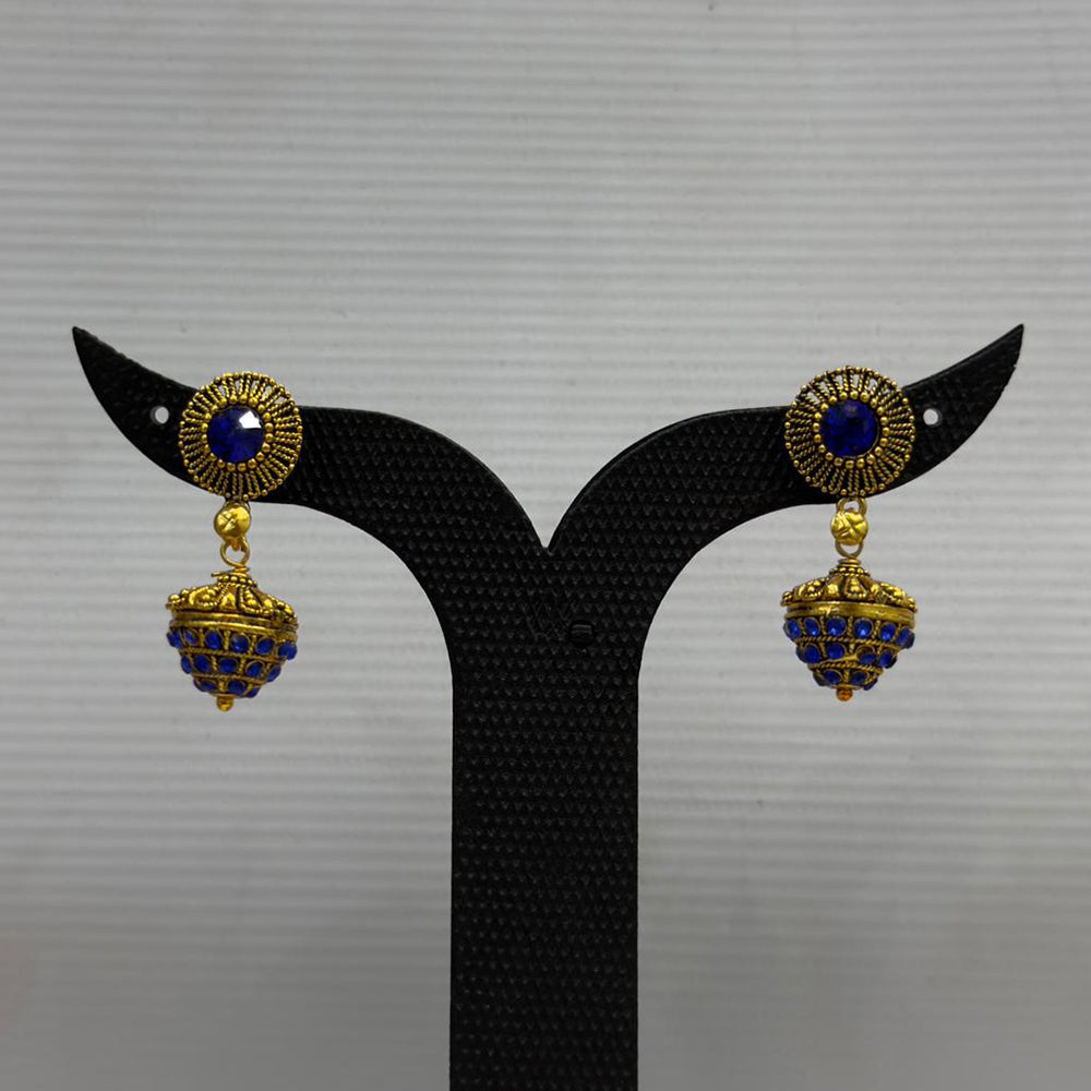 Dariyalal Sales Royal Pota Stone And Pearl Ethnic Jhumki Earrings (Pack of 12 & 24)