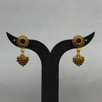 Dariyalal Sales Royal Pota Stone And Pearl Ethnic Jhumki Earrings (Pack of 12 & 24)