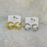 VM Imitation Gold Plated And Silver Plated Stud Earrings