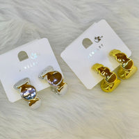 VM Imitation Gold Plated And Silver Plated Dangler Earrings