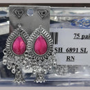 VM Imitation Oxidised Plated Crystal Stone Ghungroo Jhumki Earrings