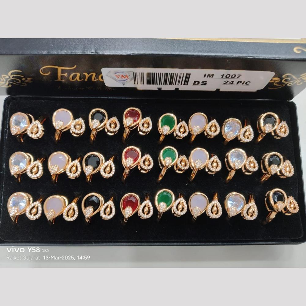 VM Imitation Gold Plated Crystal Ring