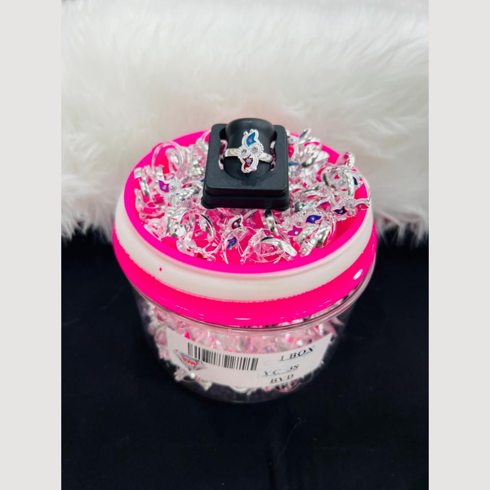 VM Imitation Silver Plated Multi Color Toe Ring
