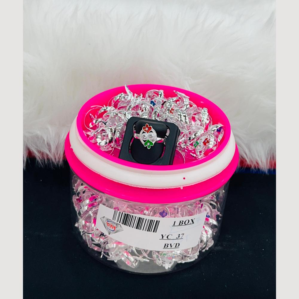 VM Imitation Silver Plated Multi Color Toe Ring