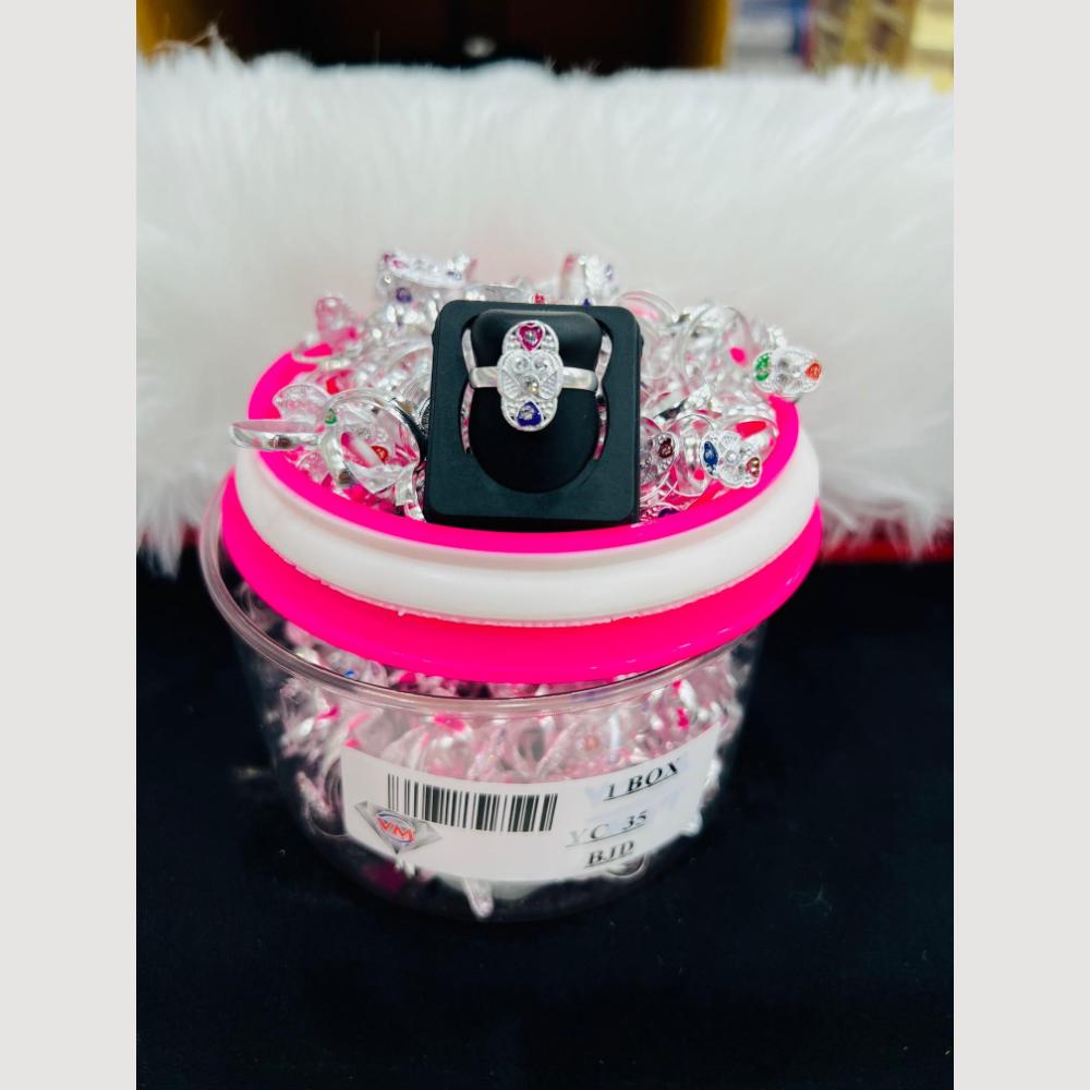 VM Imitation Silver Plated Multi Color Toe Ring