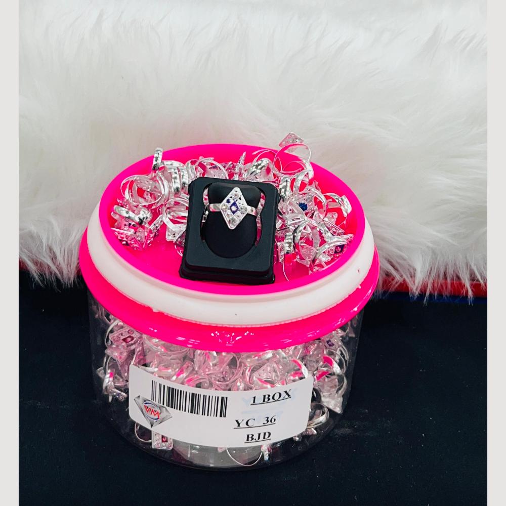 VM Imitation Silver Plated Multi Color Toe Ring