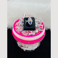 VM Imitation Silver Plated Multi Color Toe Ring