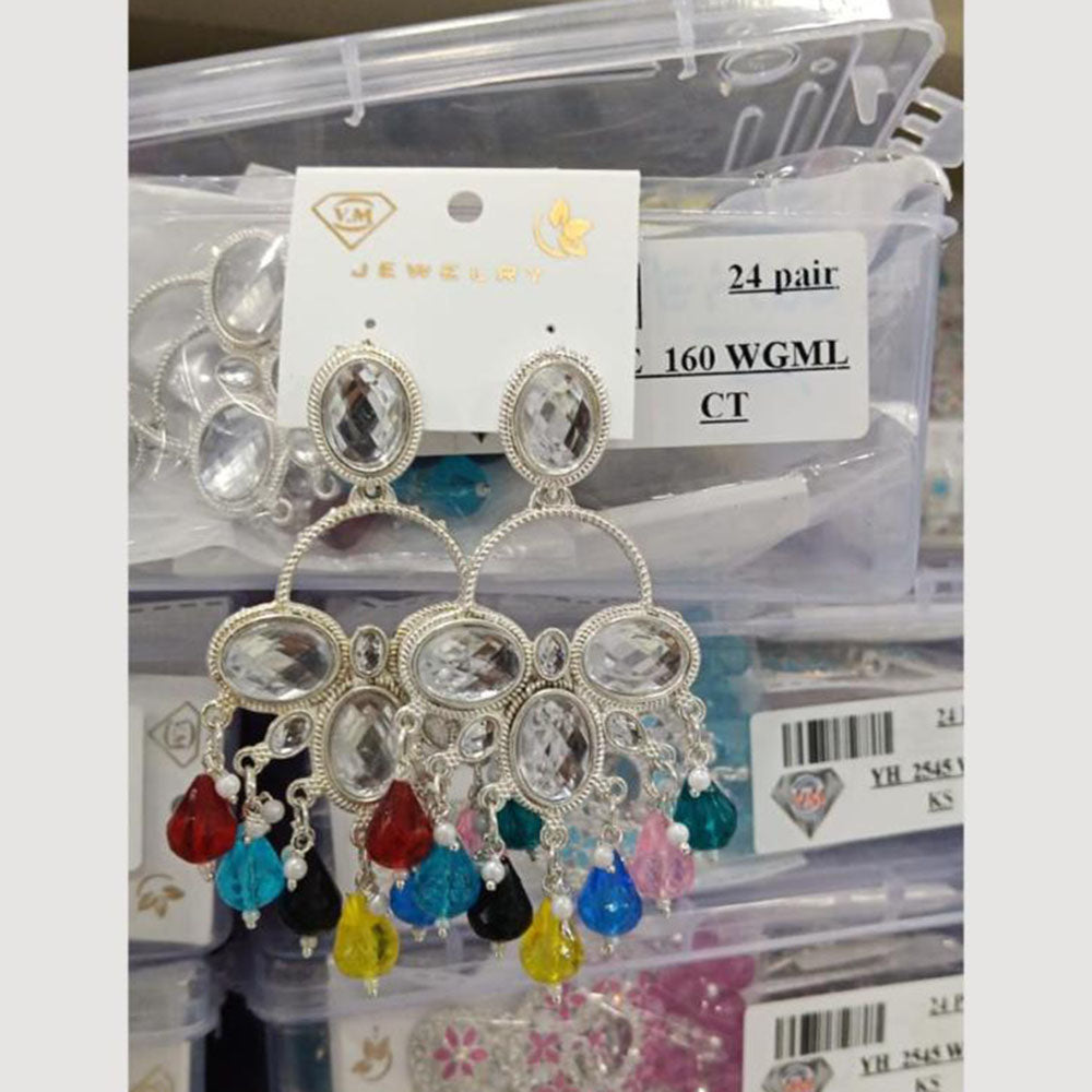 VM Imitation Silver Plated Dangler Earrings