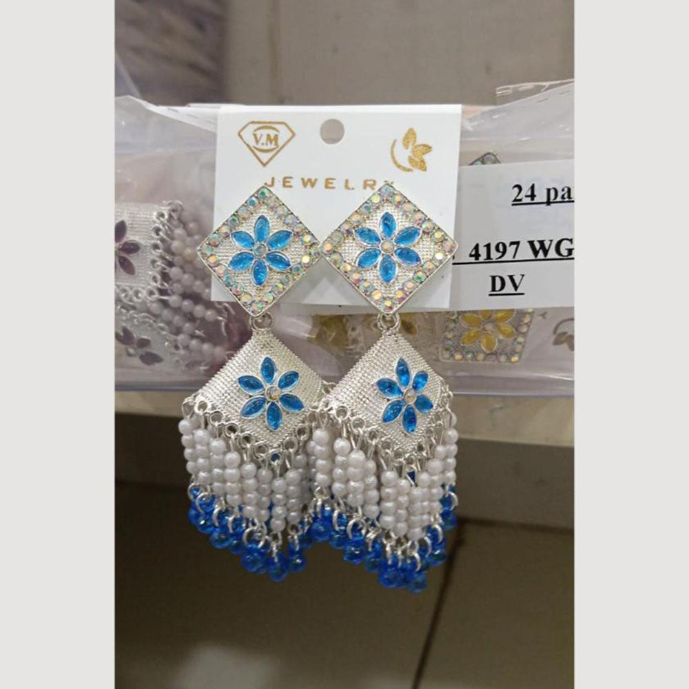 VM Imitation Silver Plated Dangler Earrings