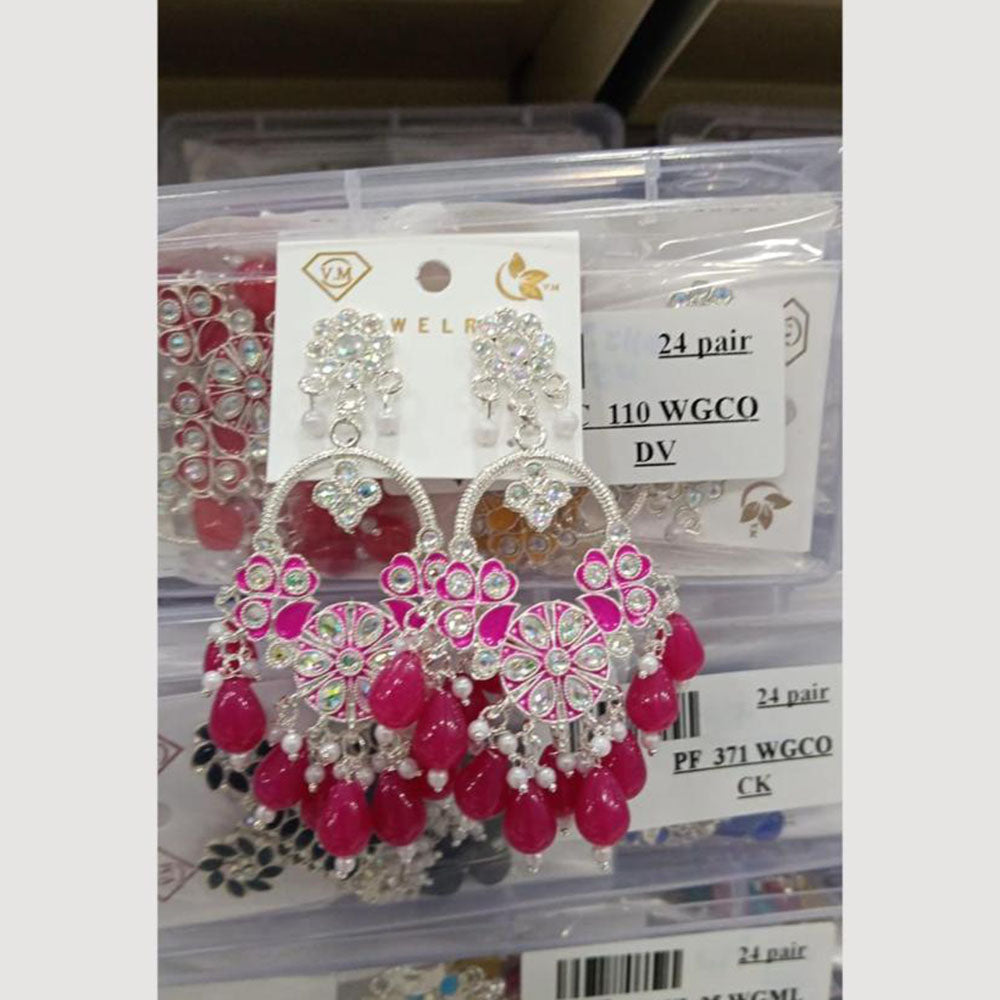 VM Imitation Silver Plated Dangler Earrings