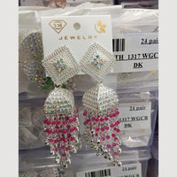 VM Imitation Silver Plated Jhumki Earrings