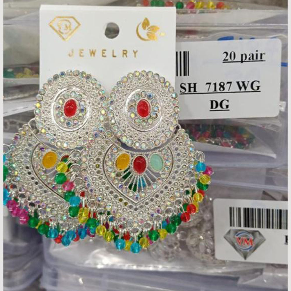 VM Imitation Silver Plated Dangler Earrings