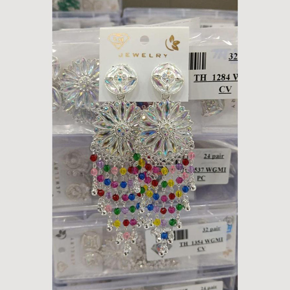 VM Imitation Silver Plated Dangler Earrings