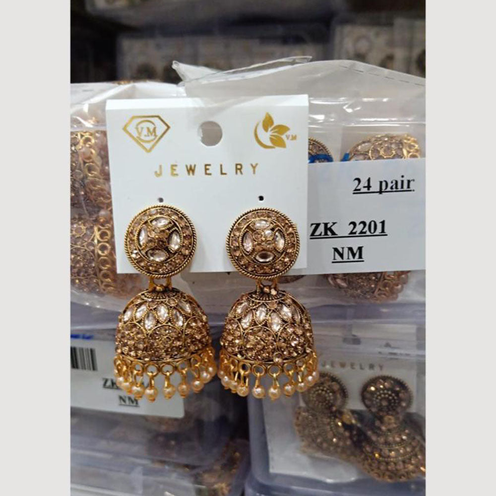 VM Imitation Gold Plated Jhumki Earrings