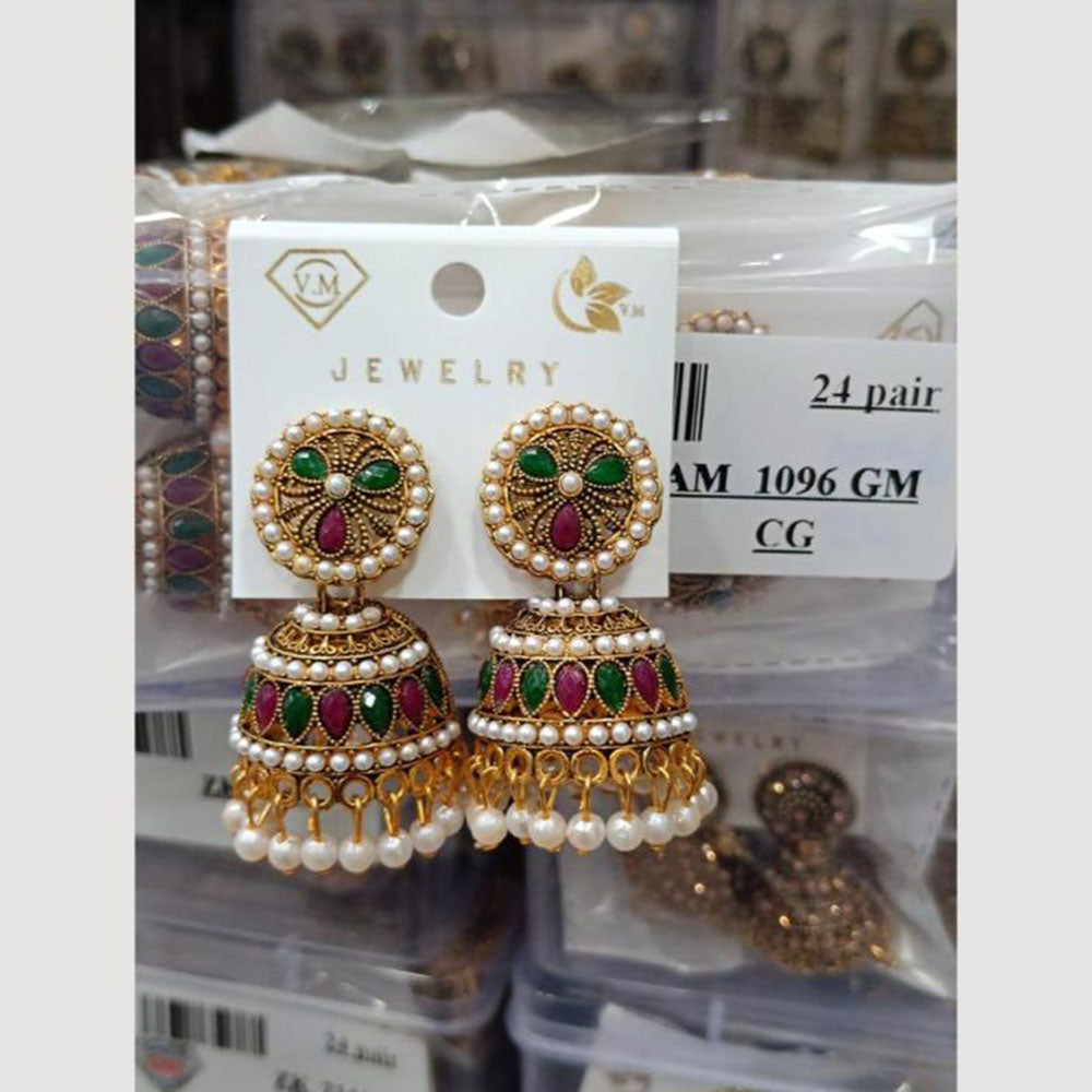 VM Imitation Gold Plated Jhumki Earrings