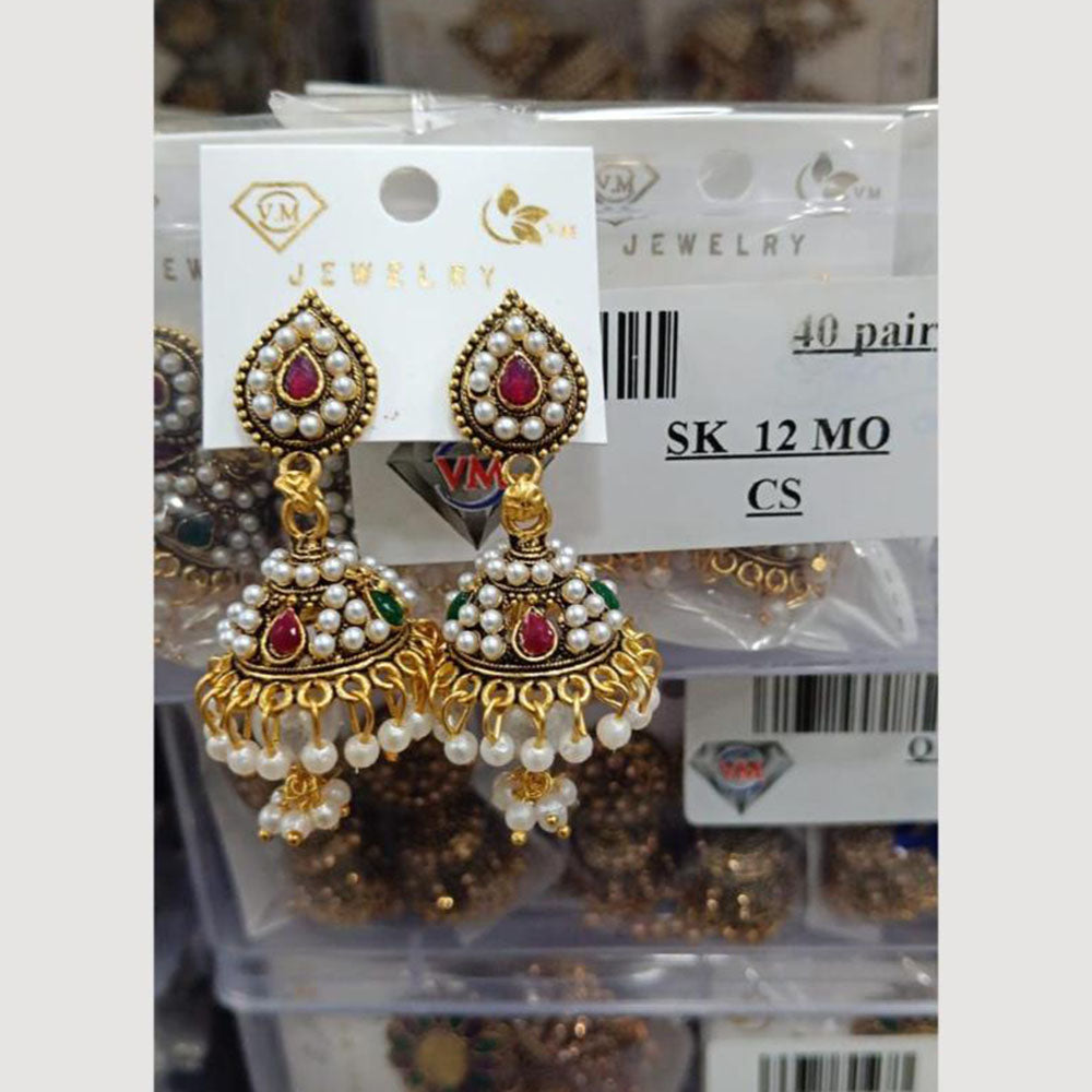 VM Imitation Gold Plated Jhumki Earrings