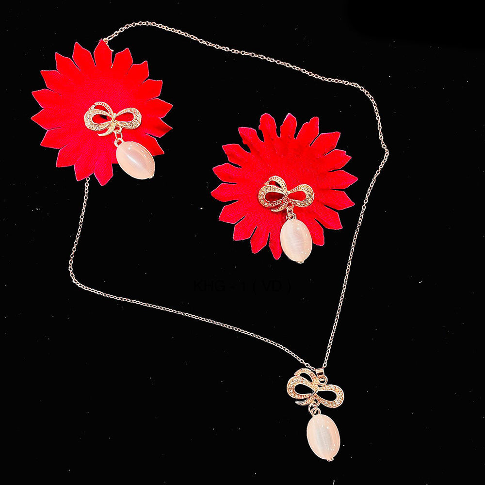 VM Imitation Austrian Stone Chain Pendant Set