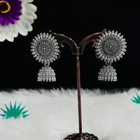 VM Imitation Vintage Look Oxidised Plated Jhumki Earrings