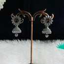 VM Imitation Vintage Look Oxidised Plated Jhumki Earrings