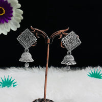 VM Imitation Vintage Look Oxidised Plated Jhumki Earrings